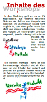 Preview: Workshop Kompetenzentwicklung - Innovative Strategien für Didaktik und Personalentwicklung